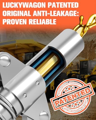 Grease Gun Coupler, Grease Gun Tips, Non-Slip Handle, 1-Pack