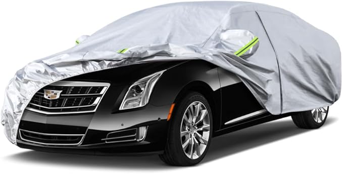 Koukou 6 Layers Car Cover Custom Fit Cadillac XTS from 2012 to 2019, Waterproof All Weather for Automobiles, Sun Rain Dust Snow Protection. (Ships from US Warehouse, Arrive Within 3-7 Days)