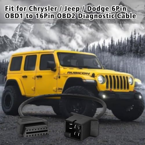 OBD1 to OBD2 Adapter for Chrysler 6pin to 16pin Diagnostic Cable
