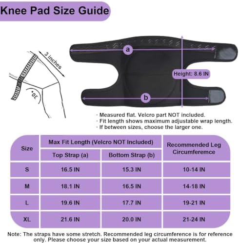 Women Knee Pads with Adjustable Straps for House Work, Waterproof, Pink M