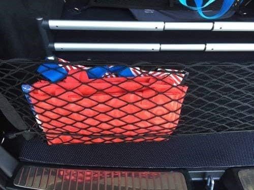 Envelope Style Trunk Mesh Cargo Net for Mercedes Benz GLK250 GLK300 GLK350 2009-2015 - Premium Trunk Organizer and Storage - Luggage Net for Crossover - Best Car Organizer for Mercedes Benz GLK