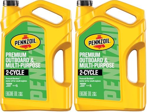 Pennzoil 550045232 1 Gallon Premium Outboard/Multi-Purpose (2 Cycle 1gal. Jug) (Pack of 2)