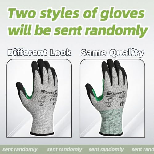 Schwer 120 Pairs A6 Cut Resistant Work Gloves, Reinforced Thumb, CR3028, M