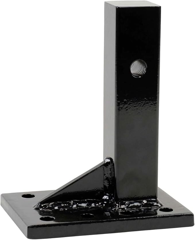Mytee Products Mounting Plate Kit: Solid Steel 8 Ton Pintle Hitch with 2-5/16 inch Ball for Trailers, 2" Hitch Receiver