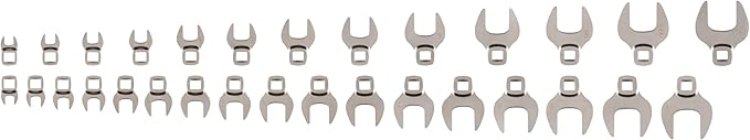 TEKTON 3/8 Inch Drive Crowfoot Wrench Set, 30-Piece (5/16-1 in., 8-24 mm) | WCF93302 | Made in USA