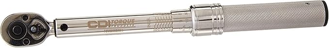CDI 3/8 Inch Drive Adjustable Click Torque Wrench, Range 20-150 In Lbs / 2.8-15.3 Nm (1502MRMH)