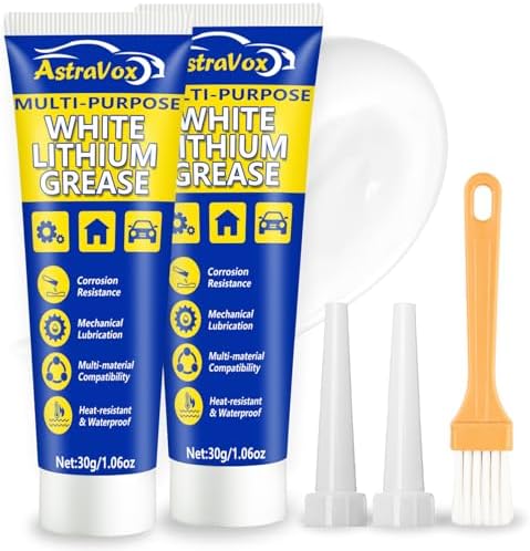 AstraVox White Lithium Grease, 1oz Multi-Purpose Garage Door Lubricant