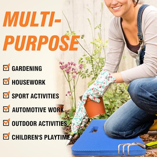 Gardzen 3-Pack Garden Kneeling Pad, EVA Foam Kneeler Pad for Gardening, Baby Bath, Yoga, Pilates, Exercise, 18" x 11" x 1", Blue