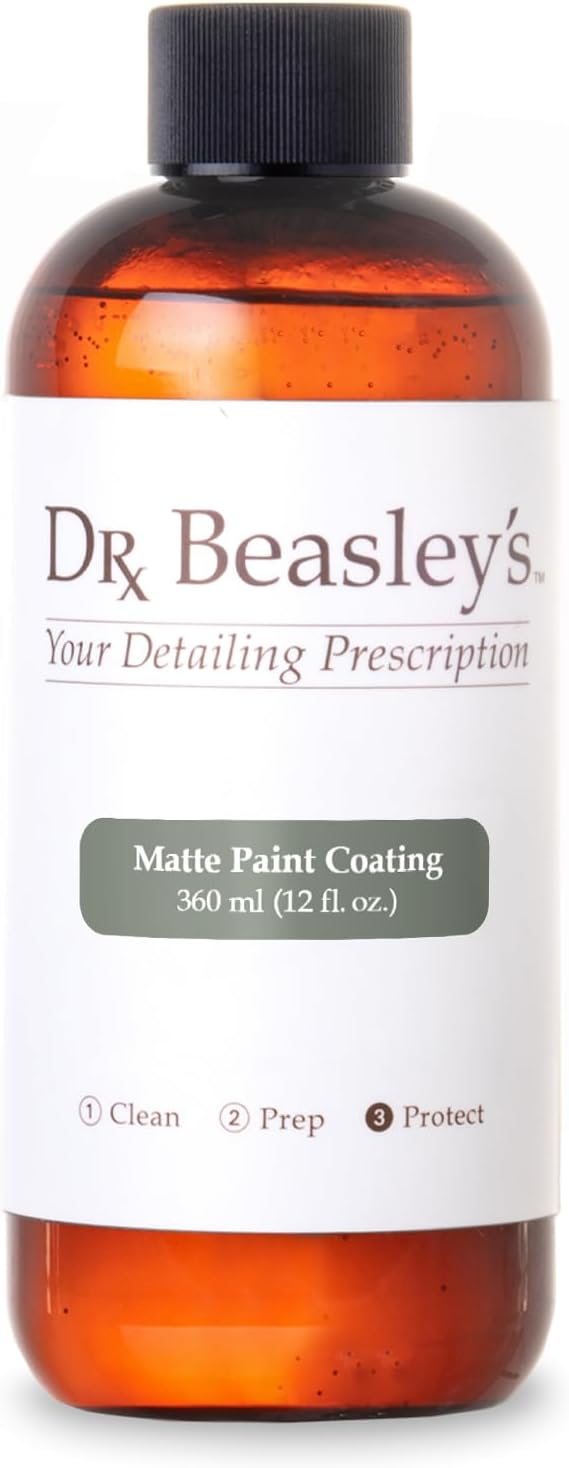 Dr. Beasley's Matte Paint Coating - Ceramic Protects Matte & Satin from Staines, Dirt, Contaminants, UV Year Round. Repels Water to Self Clean. Gives No Gloss Factory New Look, 12 oz