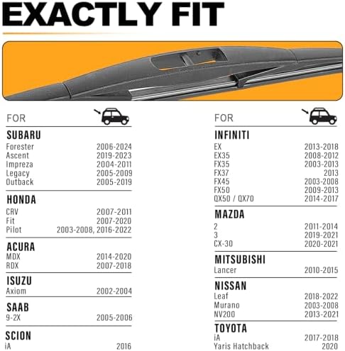 AUTOBOO 14" Rear Wiper Blade Replacement for Subaru Forester Ascent Outback