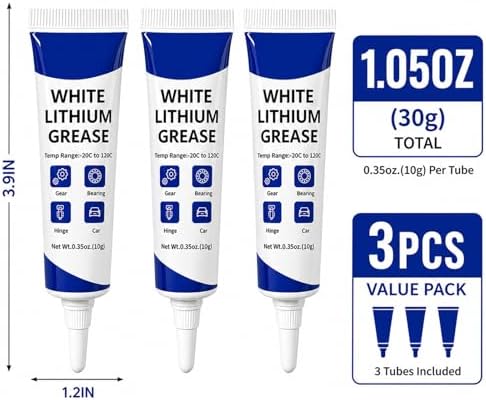 3D Printer Grease Lubricant for Gears, Multi-Purpose Lubricant Lithium Grease for FDM 3D Printer Parts, Guide Rails, Bearings, Lead Screws, Optical Axes, Smooth Motion, Noise Reduction, 30g