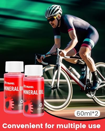 Brake Bleed Kit for Shimano, TEKTRO, TRP Hydraulic Disc Brakes, Mountain Brake Bleed Kit Including High Performance Mineral Oil Brake Fluid (120ml+300ml).