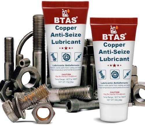 BTAS Anti Seize Lubricant with Copper in It, Spark Plug Grease 1 Oz 3 Pcs