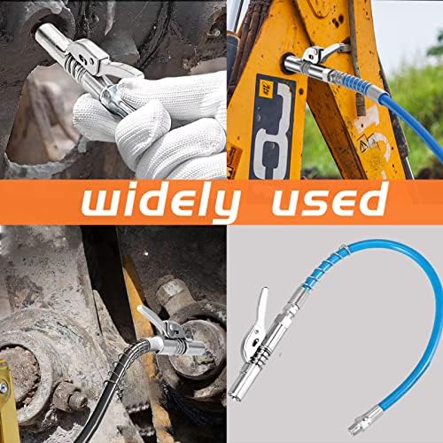 Grease Gun Tip Grease Gun Coupler Fittings Upgraded To 12,000 Psi Heavy Duty Grease Nozzle Coupler Quick Lock And Release,Compatible With All Grease Guns 1/8" Npt Fittings Ends Grease Gun Accessories