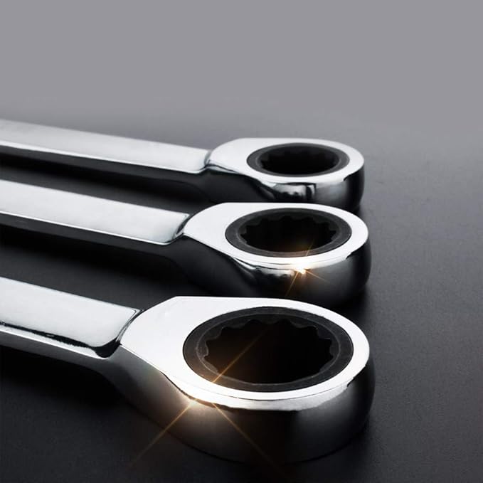 FLZOSPER 1/2 in. SAE Ratchet Wrench,Box End Head 72-Tooth Ratcheting Combination Wrench Spanner