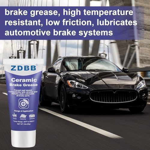 ZDBB Brake Grease Ceramic Brake Parts Lubricant Eliminating Caliper Squeal Grasa para Frenos y Caliper de Carro for Slide Caliper Pin, Rust Corrosion, Efficient Automotive Lubrication,1oz(1pcs)