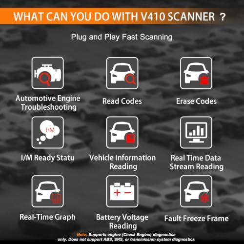 OBD2 Scanner, V410 Car Scanner Diagnostic Tool,Car Code Reader Scan Tool