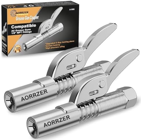 Grease Gun Coupler 2 PCS, Strong Lock-on Greases Gun Couplers