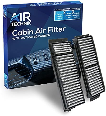 AirTechnik CF10218 Cabin Air Filter w/Activated Carbon | Fits Mazda 3 2004-2009, 3 Sport 2009, 5 2006-2010 & 2012-2017 - BP4K-61-J6X