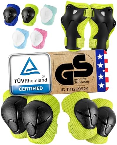 99FLIPS Knee Pads for Kids 3-12 Years [6pc] - Skating Protective Gear
