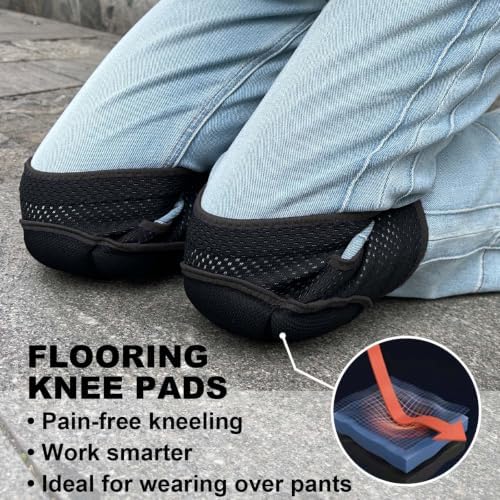 Men Women Knee Pads, Breathable Mesh Fabric for Working, Black S (1 Pair)