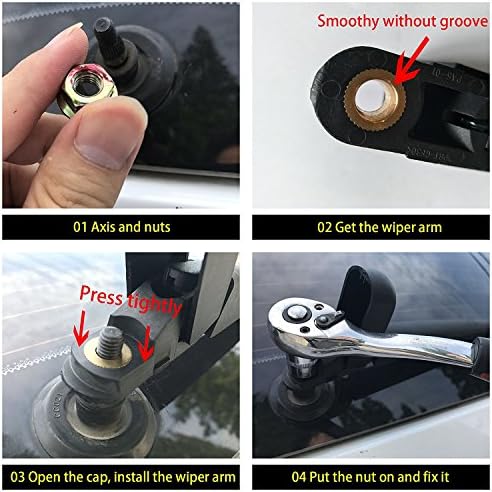 OTUAYAUTO Rear Windshield Back Wiper Arm Blade Set-Replacement for 2012-2016 Honda CRV CR-V OEM 76720-T0A-003 Rear Wiper Kits Accessories Parts