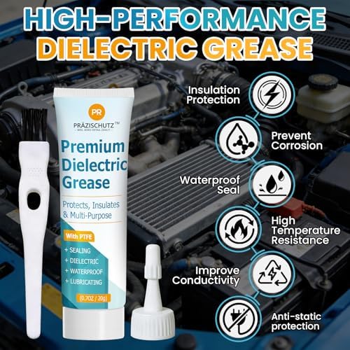 Dielectric Grease for Electrical Connections, Insulating & Waterproof Silicone Grease for Switches, Plugs, Battery Terminals, Automotive & Marine Use, Prevents Corrosion(20g)