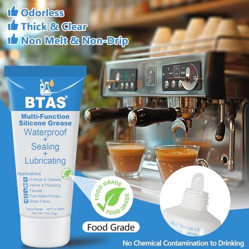BTAS Food Grade Plumbers Silicone Grease Lubricant for O Rings 1oz 2Pcs