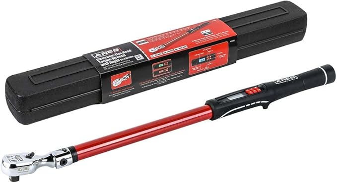 ARES 43008-1/2-Inch Drive Flex Head Electronic Digital Torque and Torque Angle Wrench - 25-250 ft/lbs (34-340Nm) - Reversible Sealed Head - Multi-Alert Prevents Over-Torquing