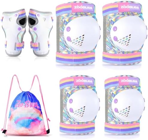 Girls Knee Pads for Kids, Toddler Knee and Elbow Pads Set