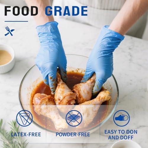 FINITEX Nitrile Disposable Medical Exam Gloves 4mil 100PCS Food Glove