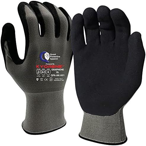 Quest Cut Resistant Work Gloves, ANSI A1, X-Large, Pack of 1