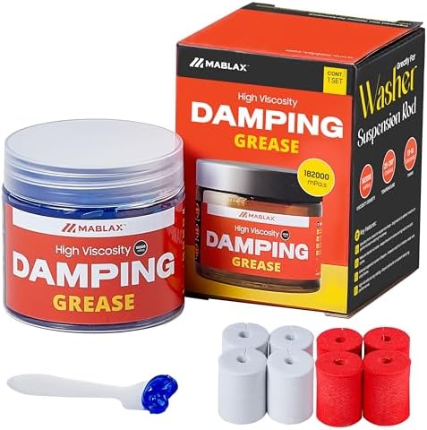 Damping Grease Kit for Washing Machine Suspension Rods with Foam Inserts | High-Viscosity 35,000 CST Blue 100g Dampening Grease for Toilet Seat & Washer Shock Absorption Lubricants