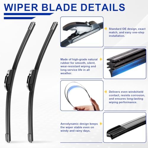 KAIYI 3 Windshield wipers Compatible with Toyota Prius V 2012-2017