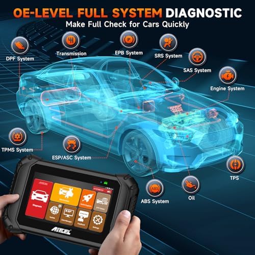 ANCEL Bluetooth OBD2 Scanner for Home Mechanic, Bidirectional Scan Tool, All-Systems Diagnostic ECU Code Reader, ABS Reset, Injector Coding, Live Data, Oil Reset, for Most Vehicles, WiFi