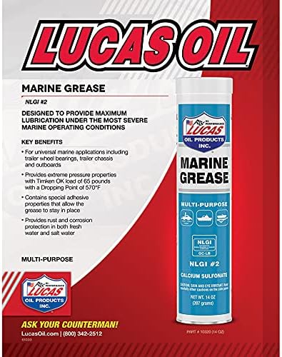 Lucas Oil 10682 Marine Grease 3 Ounce Combo Pack (Pack of 10)