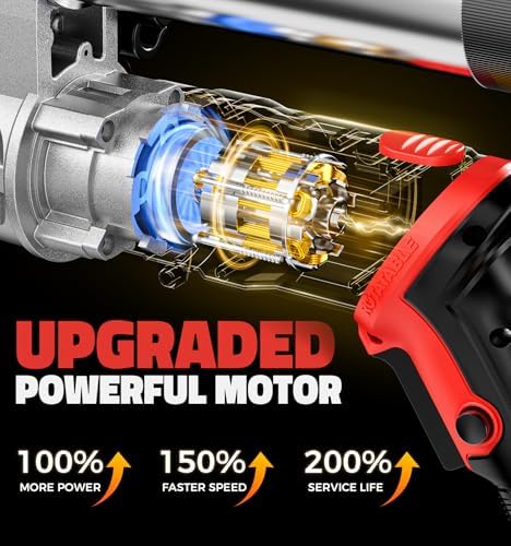 Ecarke Cordless Grease Gun Compatible with Milwaukee 18V Battery, 12000PSI Max Electric Grease Gun, Dual Pistol & in-Line Grip, Works with Bulk & Cartridge Grease, 39" Hose & 4 Couplers (Tool Only)