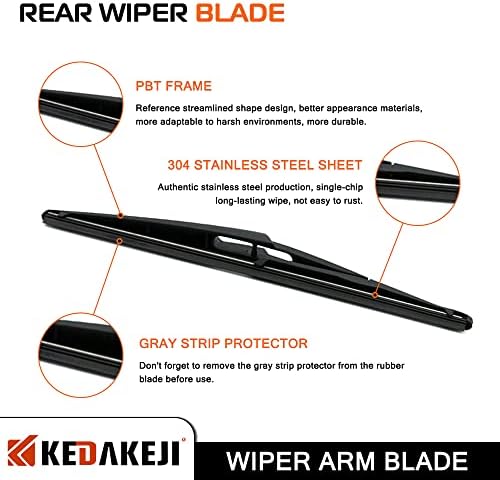 Rear Windshield Wiper Arm Blade Kit Set Compatible with Nissan Rogue 2014-2018 Compatible with Nissan Pathfinder 2013-2018