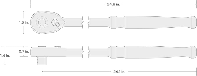 TEKTON 1/2 Inch Drive x 24 Inch Quick-Release Extra-Long Ratchet | SRH11224