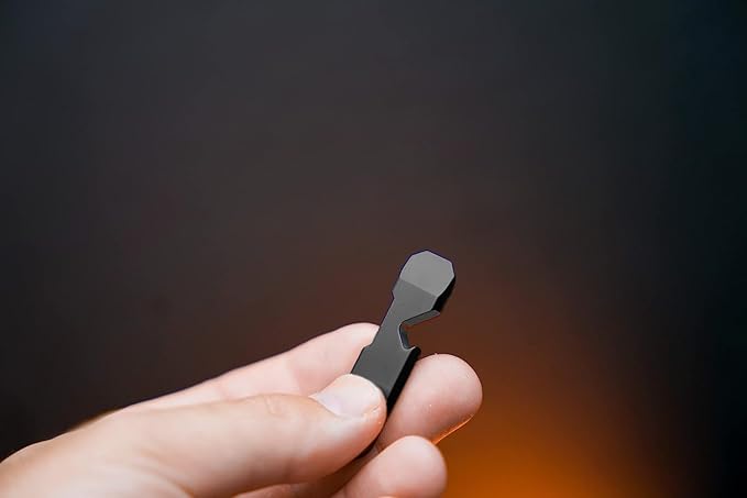 QuickPry Mini Pry Bar Everyday Carry Pry Bar Tool, For Camping, Cleaning, And Simple Everyday Tasks, Keychain Carry Tool Black