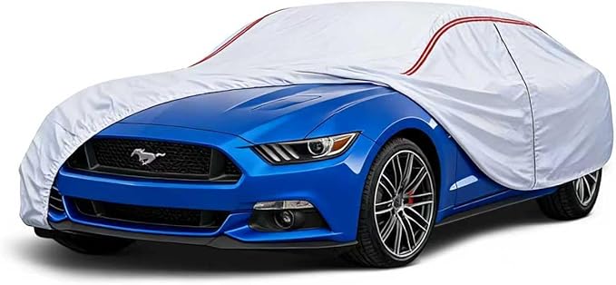 Car Covers for Automobiles, 6 Layers Coupe Car Cover Universal Fit for Ford Mustang/Shelby, Chevy Camaro/C8, BMW M4/4 Series, Lexus RC/LC, Hyundai Genesis Coupe, GTR