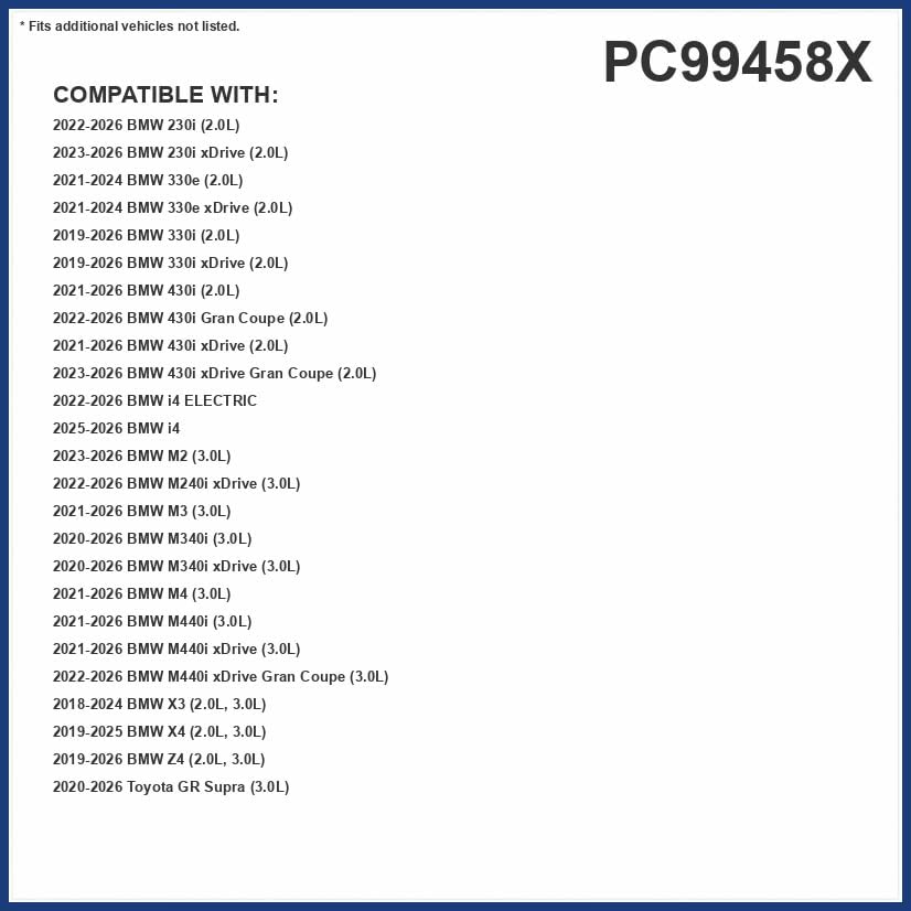 PUREFLOW PC99458X Cabin Air Filter | Fits 2018-2024 BMW X3 2.0L, 3.0L; 2022-2025 i4, X4 3.0L; 2021-2024 430i xDrive, 330e, 330e xDrive, Toyota GR Supra 2.0L; 2021-2022 iX3