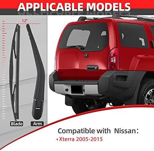 Replacement for Nissan Xterra 2005-2015, Rear Windshield Back Wiper Arm blade Set - OTUAYAUTO Factory OEM Replacement 28781-EA000