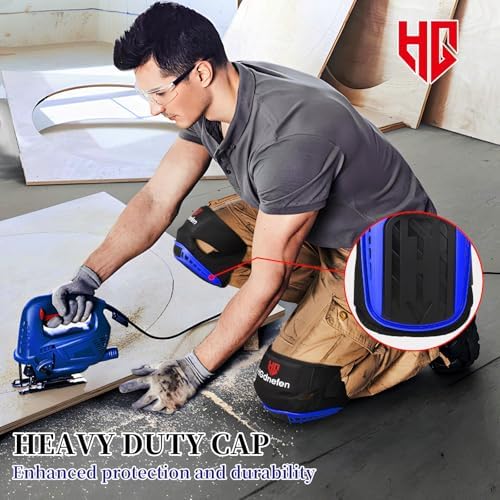 Knee Pads for Men, Thick Gel Foam Construction Knee Pads for Work