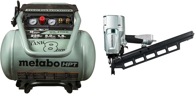 Metabo HPT Air Compressor (THE TANK™ 8-Gal) w/Framing Nailer