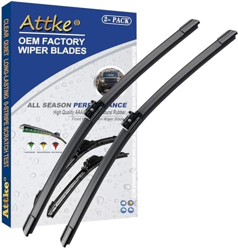 ATTKE OEM Quality Front Windshield Wiper Blades, Factory Replacement Mercedes-Benz C300 2015-2022 GLC300 2016-2019/22"+22" (Set of 2)
