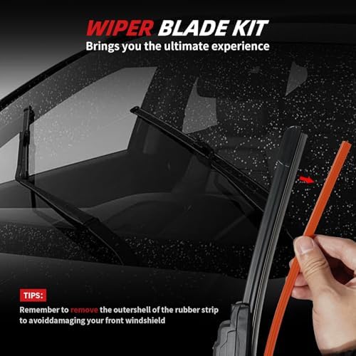 OTUAYAUTO Windshield Wiper Blades Replacement for 1999-2007 Ford F-150 F250 F350 Expedition, 1998-2025 E150 E250 E350 All-Extreme Weather Performance Quiet No Trace Front Wipers 20"+20" (Pack of 2)