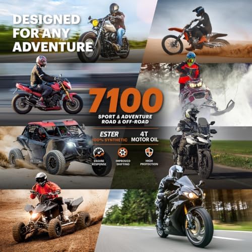 Motul 7100 4T 10W-30 Full Synthetic Motorcycle Oil - Ester Core Technology - API SP JASO MA2 Wet Clutch and DCT Safe - Engine Protection for Honda, Hero, TVS Motor - 1L
