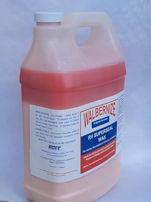 RV Superseal Wax for Autos, RVs, Airstream, Boats, Planes to Protect New Paint 1 Gallon Container