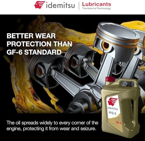 Idemitsu IFG 5 0W-8 Full Synthetic Engine Oil – 5 Qt, Case of 4